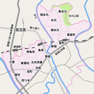 葛飾区宅配エリア